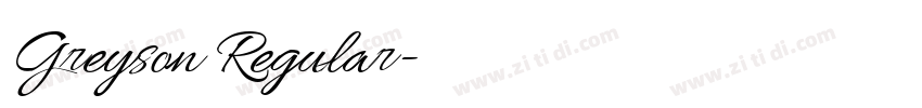 Greyson Regular字体转换 Greyson Regular字体转换